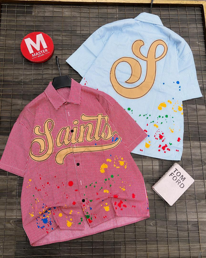 Slim-fit linen shirt in burnt orange